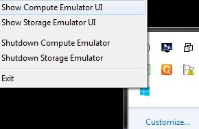 Show compute emulator ui
